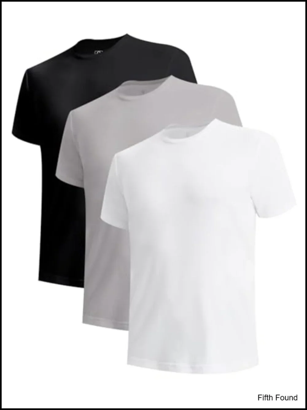 Men's Slim Fit Moisture-Wicking Undershirts 3 Pack Tag-Free Soft Stretch
